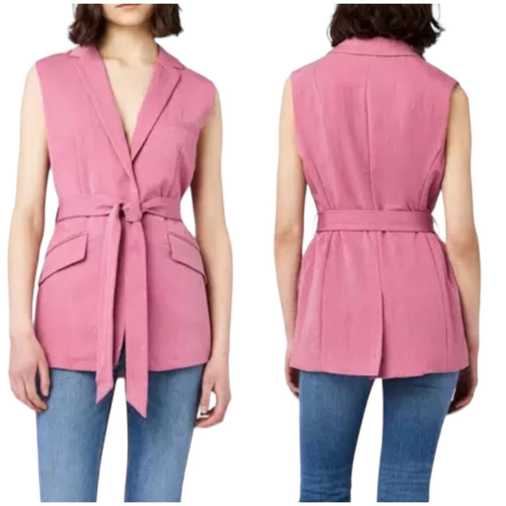 Rag & Bone NWOT Margot Sleeveless Slim Fit Belted Blazer in Blush Pink Size 4